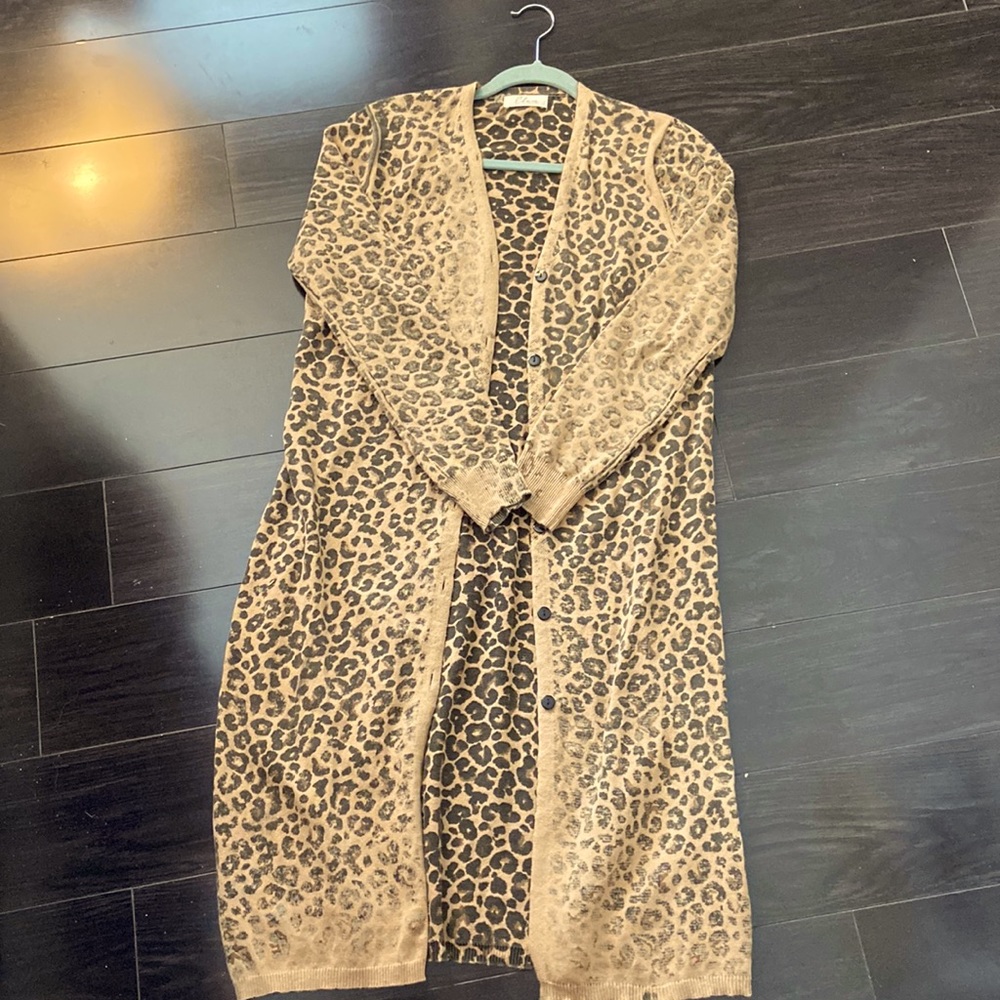 Long animal print sweater